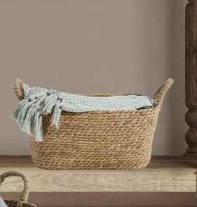 Home Collections Straw Rope Rectangle Storage Basket - Large