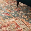 Asiatic Raja Medallion Runner  RA09 -Teal/Multi