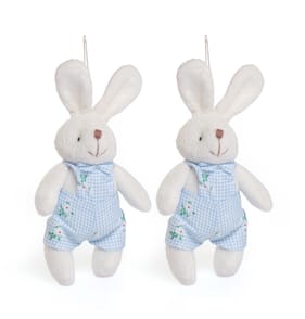 Hoppy Easter Plush Hanging Bunny - Blue
