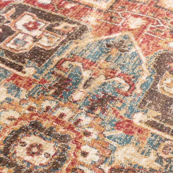 Asiatic Raja Medallion Runner RA08 - Red/Multi