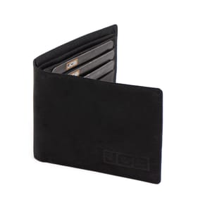 JCB RFID Blocking Leather Wallet - Black
