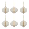 Nordic Spirit 9cm Paper Bauble 6 Pack - Cream