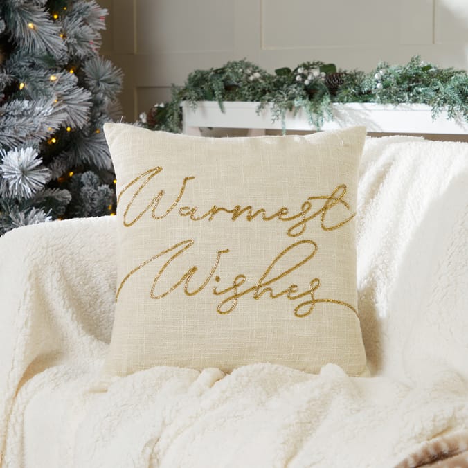 Winter Luxe Warmest Wishes Cushion
