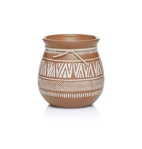 The Outdoor Edit Earthed Etched Citronella Candle - Brown