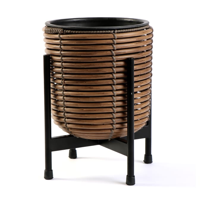 Jardin Round Rattan Planter On Stand