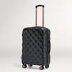 Salisburys Embossed Quilted Shell Suitcase - Black