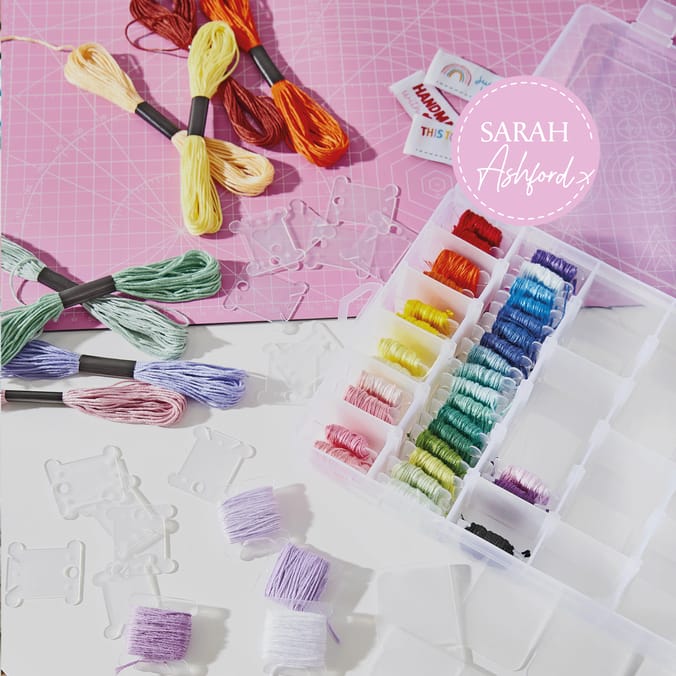 Hand Made With Love Embroidery Threads With Storage Box