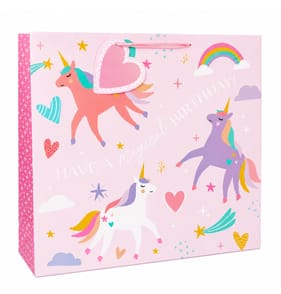 Let's Party Pink Unicorn XL Gift Bag