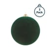 Winter Charm 15cm Flocked Christmas Baubles 3 Pack