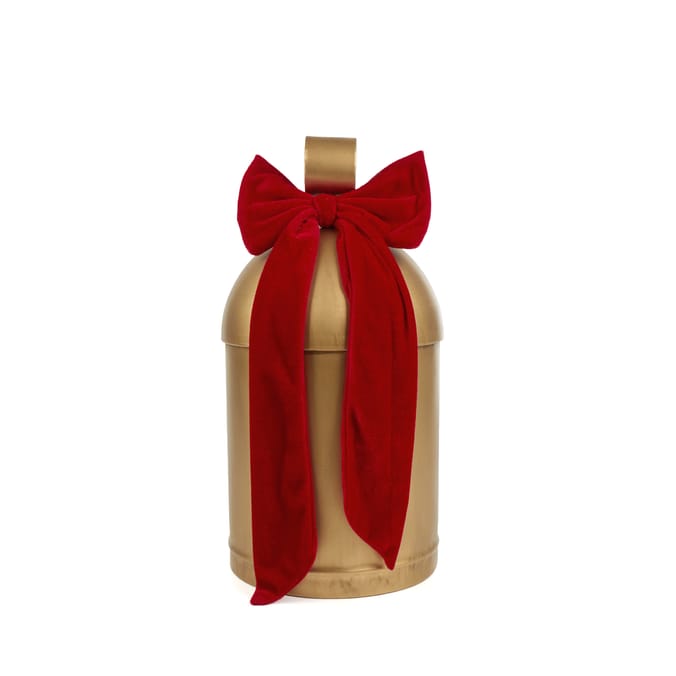 Festive Feeling Large Christmas Gold Bell With Bow
