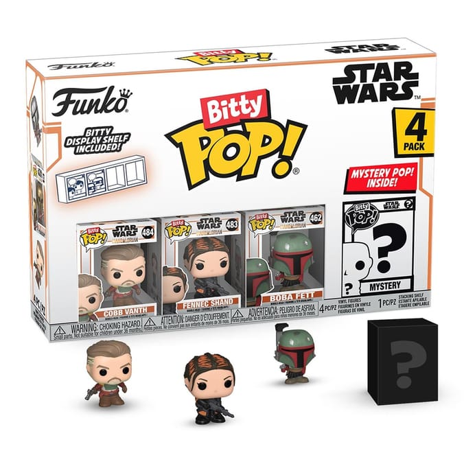 Funko Bitty Pop Star Wars The Mandalorian 4pk - Cobb Vanth, Fennec Shand, Boba Fett and A Surprise Mystery Mini Figure