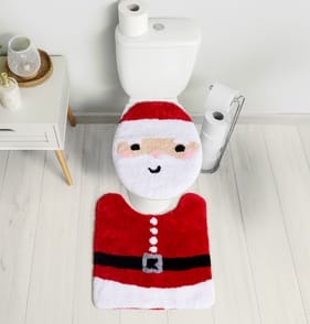 Sleigh Bells Toilet Mat & Seat Cover Set 