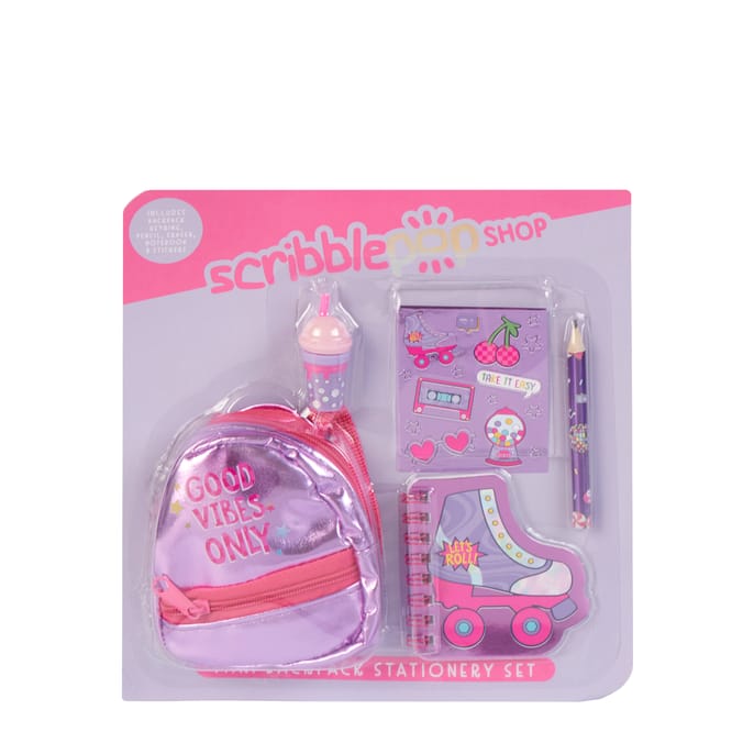 Scribble Pop Shop Mini Backpack Stationery Set