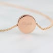 Personalised Your Name Rose Gold Tone Disc Necklace