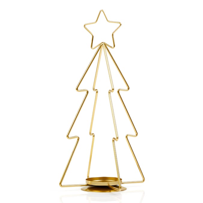 Winter Luxe Tree Candle Holder