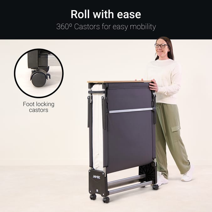 Jay-Be RM80 Rollaway Folding Bed with Memory Mattress - Single