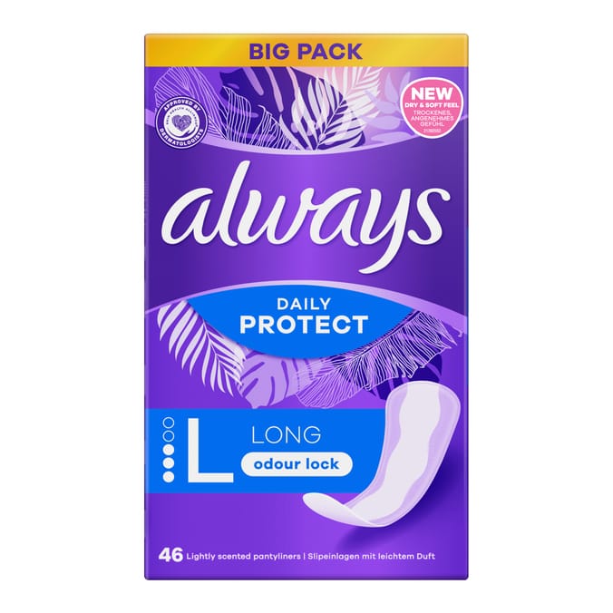 Always Daily Protect Panty Liners 46 Liners - Long