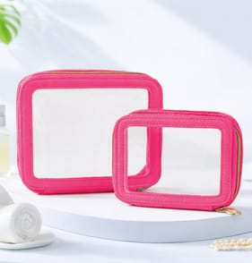Set of 2 Cosmetic Bags - Pink