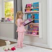 Liberty House Toys Kids Picture Book Wall Bookshelf - White & Pink