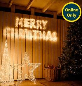 Prestige Mains Operated LED Merry Christmas Sign 1.6m