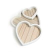 Home Collections Hamptons Wooden Heart Trays 3 Pack
