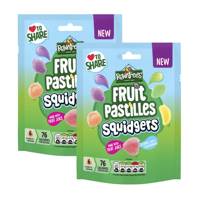 Rowntree's Fruit Pastilles Squidgers Sweets Sharing Bag 120g