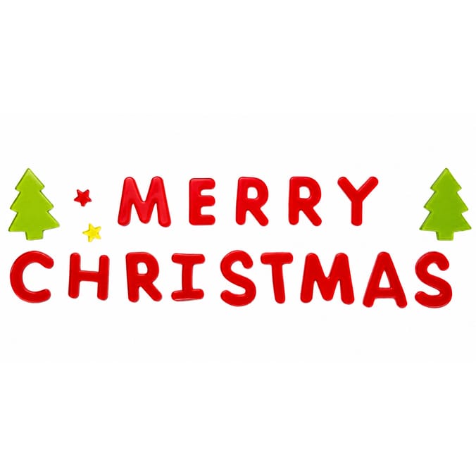 Festive Feeling Christmas Reusable Gel Window Stickers