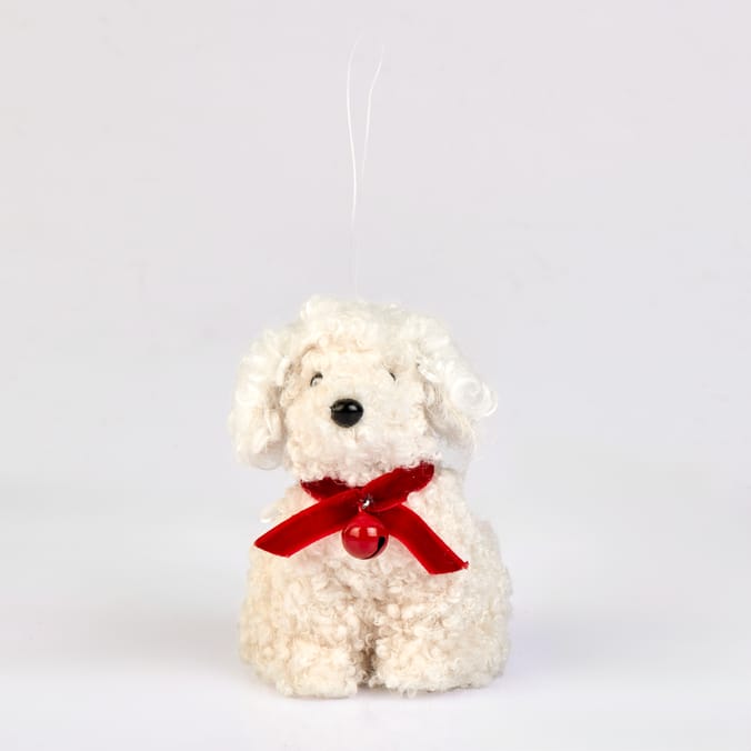 Sleigh Bells Poppy The Dog Christmas Hanging Decoration