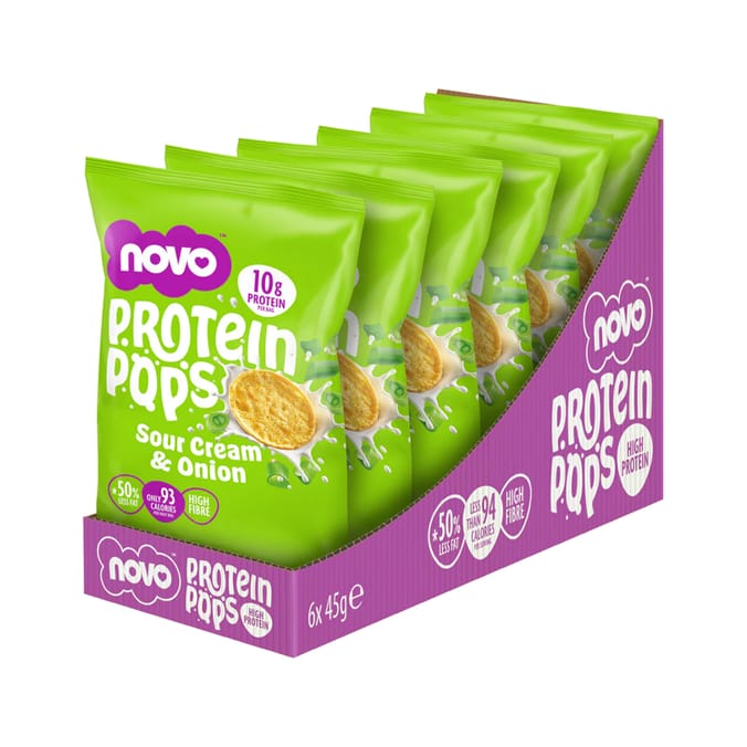 Novo Protein Pops 45g 6 Pack - Sour Cream & Onion
