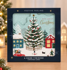 Festive Feeling Christmas Tree Cards 6 Pack