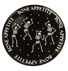 Hallow Scream Halloween Melamine Plate - Black