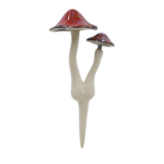 Jardin Ceramic Mushroom Stake