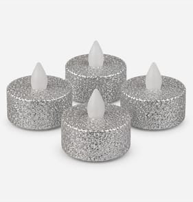 Winter Charm LED Tealights - Silver