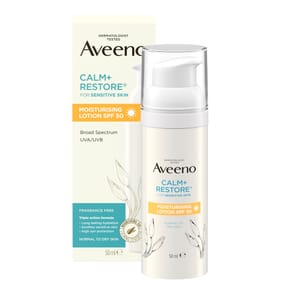 Aveeno Calm & Restore Moisturising Lotion SPF 30 Sheer Tint 50ml