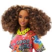 Barbie Fashionista Doll - Brunette with Graffiti Dress