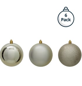 Festive Feeling 10cm Christmas Bauble 6 Pack - Gold