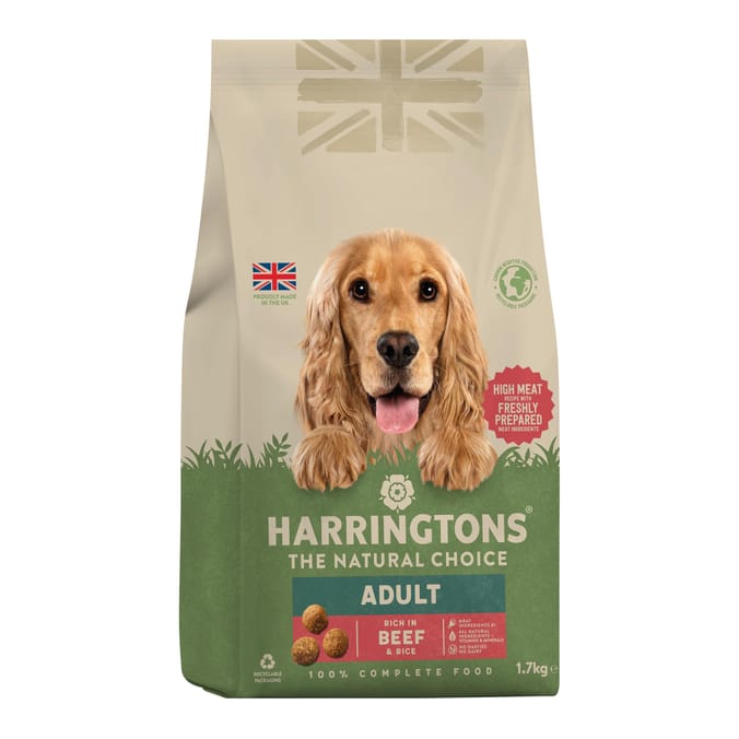 Harringtons Dry Adult Dog Food 1.7kg - Beef & Rice