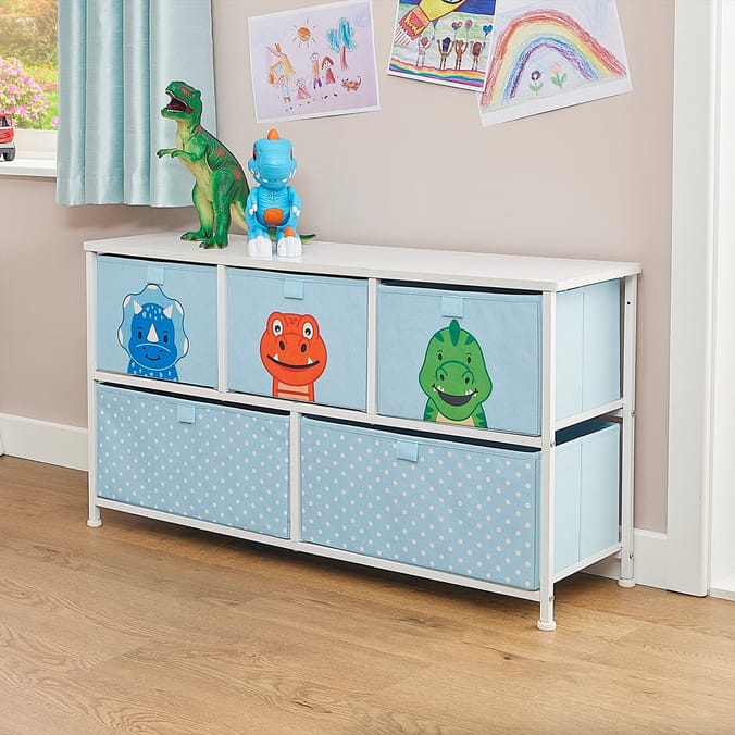 Liberty House Toys Kids Dinosaur 5 Drawer Storage Chest