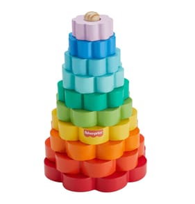 Fisher-Price Wooden Ring Stacker Toddler Fine Motor Toy