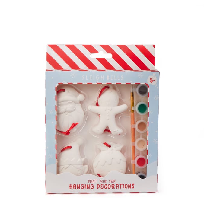 Sleigh Bells Paint Your Own Hanging Decorations - Christmas Characters
