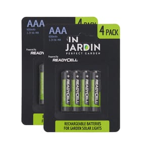 Jardin Readycell Rechargeable AAA Batteries For Solar Lights x2