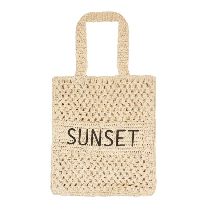 Crochet Slogan Beach Bag