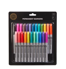 Colvin & Co Permanent Coloured Markers 24 Pack