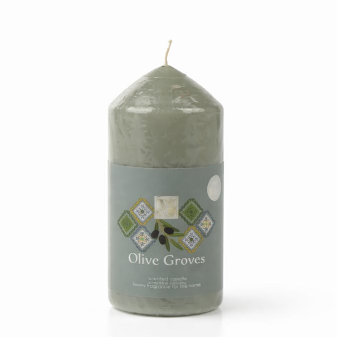 Wickford & Co Scented Small Pillar Candle - Olive Groves