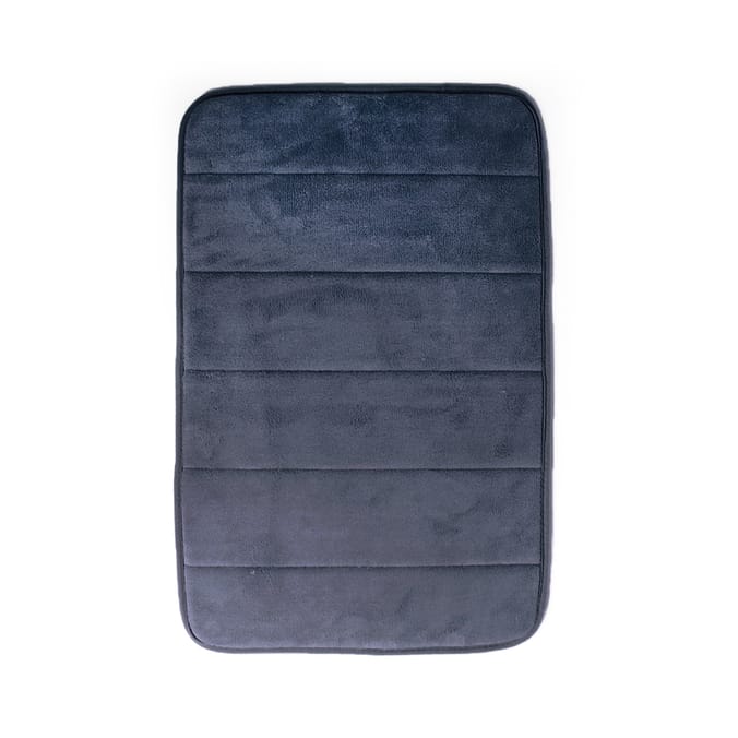 Mainstays 2 Piece Black Memory Foam Bath Rug Set, Available in