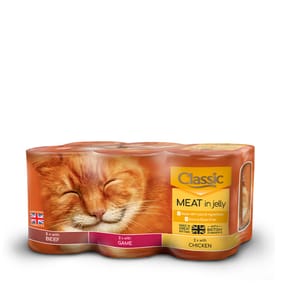 Classic Meat In Jelly Cat Food Can 6x400g