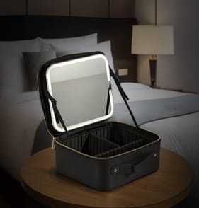 Portable Cosmetic Case with LED Mirror