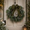 Festive Feeling Faux Pine Snowy Bells Wreath