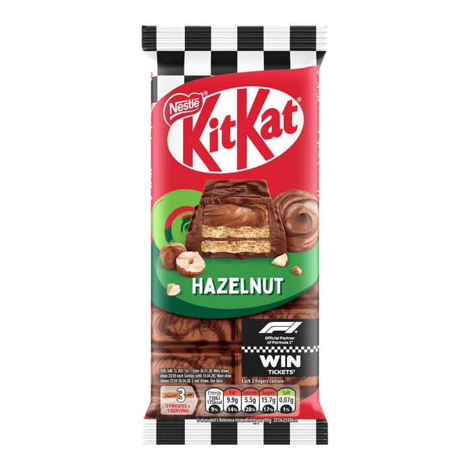 KitKat F1 Hazelnut Chocolate Sharing Bar 99g