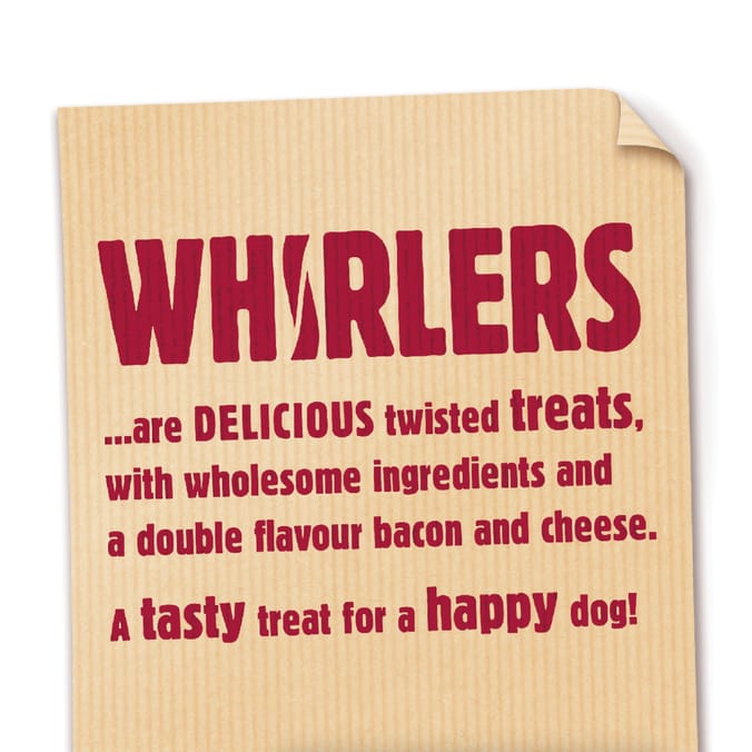 Bakers Whirlers Bacon & Cheese Flavour Dog Treats 6 x 130g